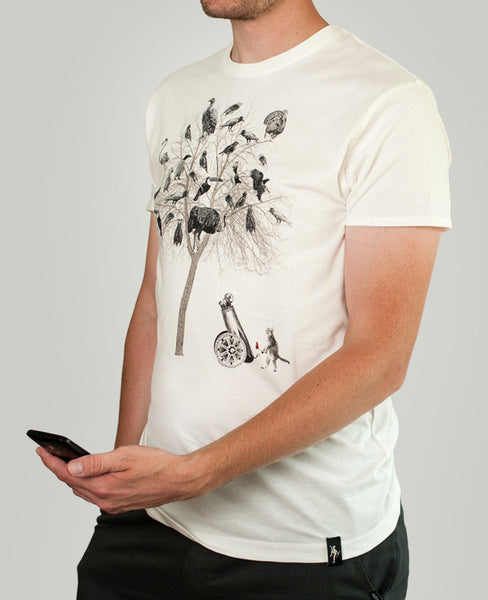 Dirty Velvet 'The Birds' t-shirt i hvid