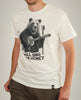 Dirty Velvet 'Busker Bear' t-shirt i hvid