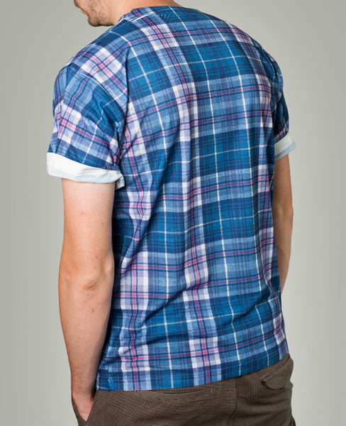 THFKDLF 'Tartan' t-shirt i blå